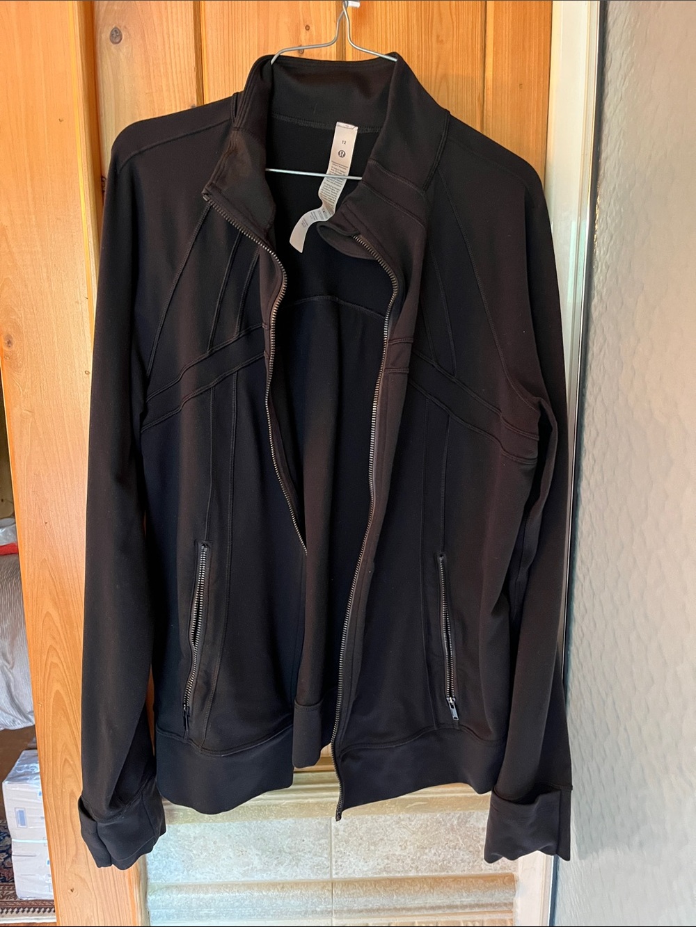 lululemon athletica Scuba Black Zip-Up Performance Jacket